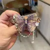 Nuevo Pasador de Flores con Borla Estilo Chino Antiguo para Mujer, Clip de Pato de Primavera y Verano, Pasador de Moda, Clip para Flequillo, Clip Lateral