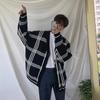 Nuevo Suéter de Punto Estilo Casual Holgazán para Hombre Versión Coreana Trendy Suelto Versátil Cárdigan Suéter Chaqueta Top