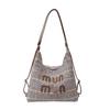 Bolso Tote Cuadros Estilo Coreano para Mujer Comercio Exterior Transfronterizo Nuevo Bolso Cubo de Hombro con Letras Bolso de Mano de Moda