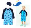 Tratamiento de cola de exportación traje de baño para niños niños y niñas dividido una pieza cola de una pieza traje de baño para bebé surf