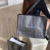 Tienda de Ropa de Alta Gama Bolsos Tejidos a Mano Ropa de Mujer Compras Embalaje con Bolsas de Embalaje Negras Gran Capacidad Venta al por Mayor