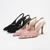 Nuevos Zapatos de Tacón Alto Puntiagudos de Encaje con Pétalos de Otoño, Elegantes y de Moda Sandalias de Tacón de Aguja con Punta Abierta y Tira Trasera Hueca para Mujer