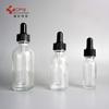 En Stock Botella Boston Ámbar de 30 ml, Botella Gotero para Aceites Esenciales de 60 ml, Botella de Vidrio Transparente para Cosméticos de 120 ml para Dispensar