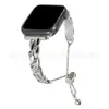 Adecuado para Apple Watch Ultra S9 correa de metal con diamantes Applewatch Pulsera iwatch curva de pavo real