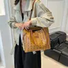 Nova Bolsa de Ombro da Moda Tendência para Mulheres, Bolsa de Mão Texturizada Casual Versátil com Bolsa Tote de Grande Capacidade