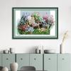NKF nuevo hilo de punto de cruz bordado jardín cálido diy paquete de materiales flor paisaje pintura decorativa para dormitorio venta al por mayor de fábrica