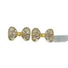 Joyas hechas a mano DIY aretes de perlas, soportes vacíos para aretes de perlas, accesorios de aretes de lazo de circón dulces, al por mayor