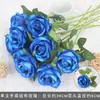 Azul Klein Azul Casamento Simulação Flor de Seda Azul Escuro Vento do Oceano Adereços de Auditório Decoração de Caminho Material de Flor Falsa