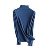 Nova Lã Acrílica Aquecedora de Seda de Amoreira Forrada com Lã Nervurada Nutritiva para a Pele Roupa Íntima Térmica Multicolorida Camiseta Base Feminina Roupa Quente