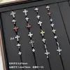 Nuevos Pendientes de Tachuela de Cruz Completos de Pedrería Tendencia Coreana para Mujer Pendientes de Titanio Acero para Hélice de Oreja Nicho Pendientes para Cartílago de Oreja Sensación de Gama Alta Celebridad de Internet