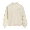 Sudadera con Estampado de Letras Peludas, Cuello Redondo, Manga Larga para Hombre, Corte Holgado, Estilo Americano, Marca de Moda, Top Casual Deportivo Versátil para Otoño