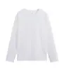 Camiseta de manga larga 100% algodón de peso pesado para hombres y adolescentes, playera blanca, top para hombre, ropa para hombre