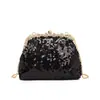 Moda de Cadeia de Moedas para Bolsa de Comércio Exterior Nicho Feminina 2026 Nova Bolsa de Lantejoulas de Alto Padrão Bolsa de Ombro Transversal com Personalidade