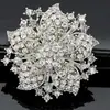 Broche exquisito de flor con incrustaciones de diamantes de alta gama, venta caliente de comercio exterior, joyería de pasador de cuello para vestido de banquete de mujer, corsage Bauhinia