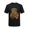 Camiseta con Cabeza de Tigre para Hombre de Manga Corta 2026 Estilo Nuevo Ropa para Hombre Top de Seda Helada para Verano con Pedrería Camiseta Fina de Media Manga
