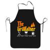 E-commerce transfronterizo caliente barbacoa divertida estampado impermeable simple cuello colgante alto valor de color delantal estampado de letras