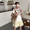 Camiseta Blanca de Manga Corta con Cuello Redondo y Estampado de Alta Gama para Mujer, Verano Ajustada, Versátil, Casual, Sencilla, Hombro Normal, Ligera