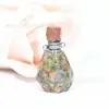 Fábrica Outlet Original Botella de Aceite Faceta de Diamante Piedra Natural Colgante de Aromaterapia Cristal Rosa Jade Botella de Perfume