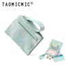 Cartera corta transfronteriza para mujer Yue Qian Kai moda ins color de contraste 20% de descuento pulsera de mano billetera multi-tarjeta al por mayor