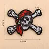 Parche de Calavera Punk Bordado por Computadora Lixin para Zapatos y Sombreros Insignias Decorativas Accesorios de Ropa Pegatinas de Tela Bordadas