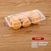 Caixa de embalagem plástica transparente para bolo de pêssego caixa de embalagem para biscoito pão bolo caixa de embalagem plástica descartável PET para confeitaria