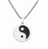 Collar Taiji Bagua para hombre, joyería de acero inoxidable, colgante étnico clásico retro, venta al por mayor