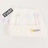 Chapéu de tricô de alta qualidade em mistura de lã com laço colorido e orelhas de gato, projetado para mulheres, perfeito para outono e inverno, proporcionando calor e proteção para as orelhas, e fazendo o rosto parecer menor
