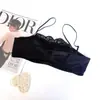 Lencería Sexy de Encaje Francés Europeo para Mujer con Tirantes Espalda Hermosa Sujetador sin Varillas Bandeau Busto Pequeño Push-up Conjunto de Lencería