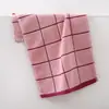 Toalla de algodón puro a cuadros grandes, regalo de supermercado, toalla con logotipo bordado, toalla suave de jacquard a cuadros grandes, toalla de cara