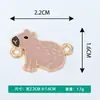 Atacado Versão Coreana Criativa Duplo Pendente Capivara Padrão de Capivara Gotejamento de Óleo Liga Metálica Colar Pulseira Joias Acessórios DIY