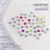 Acessórios para Nail Art Strass de Coração Colorido Flat-Back Simples Vários Tamanhos Coração de Pêssego Strass em Formato de Coração Acessórios para Decoração de Unhas Diamantes