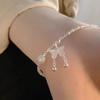 Nuevo Diseño de Moda Pulsera de Mariposa Plata Rota Celebridad de Internet para Mujer Joyería de Mano Elegante de Alta Calidad Perla Venta al por Mayor