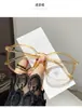 Novos Óculos Sem Grau Anti Luz Azul para Mulheres, Armação Grande Tendência para Homens, Adequado para Lentes de Grau, Armação de Óculos Grande para Rosto TikTok