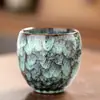 Taza de té de cerámica con esmalte de horno Taza Maestra Taza de té Té Juego de té Kung Fu Taza de huevo de dragón con esmalte Tianmu tazón de té taza individual
