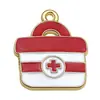 Dia do Enfermeiro Transfronteiriço Chaveiro de Suprimentos Médicos Acessórios de Liga de Zinco Esmaltados Joias DIY Pingente Acessórios para Pulseira Charme