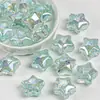 Cuentas de Resina Galvanizada Dingyi Ópalo Arcoíris Estrella Luna Fría con Agujero Pasante Materiales para Joyería Hecha a Mano DIY Accesorios para Pulseras