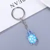 Chaveiro de tartaruguinha anel redondo pequeno pingente chaveiro de desenho animado capa de celular mochila de estudante pingente feito à mão