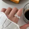Anillo de lujo ligero, nicho, estrella de alta gama, perla y circonita cúbica para mujer, exquisito y moderno, anillo abierto ajustable
