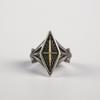 Anillo Vintage Starburst para Hombre Anillo de Dedo Índice Minimalista de Personalidad Moderna Anillo Abierto para Hombre de Plata Anti-Taiwán Simple y Envejecido