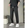 Nuevos Pantalones de Verano para Hombre, Suaves como la Seda, Resistentes a las Arrugas, Pantalones Casuales de Pierna Recta, Ligeramente Ajustados, Versátiles Pantalones Largos