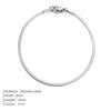 Emanco Pulsera Simple de Cadena de Hueso de Serpiente de Acero Inoxidable para Mujer, Pulsera Delgada Versátil de Cadena de Serpiente Plana, Pulsera Ins para Pareja
