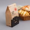 Saco de papel kraft transparente com abertura de janela personalizada, saco ziplock para assar, saco de pão torrado com selagem de arame e enrolamento internacional