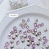 On-line celebridade unhas jóias quadrado pontiagudo inferior diamante Super Flash multi-corte ângulo reto de cristal diamante aurora mini decorações de unhas