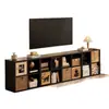 Armario de almacenamiento acero mueble de TV sala de estar almacenamiento del hogar armario estilo retro simple estantería de piso estante de exhibición integrado