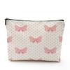Bolsa de Maquillaje Transfronteriza Amazon Torre Eiffel con Letras, Bolsa Impermeable de Lino con Cremallera Impresa por Ambos Lados para Mujeres, Almacenamiento de Primavera