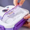 Lonchera Compartimentada de Dibujos Animados, Lonchera para Frutas, Apta para Microondas, Lonchera Sellada, Lonchera para Estudiantes, Dinosaurio Astronauta