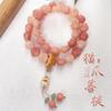 Transmisión en Vivo Personalizado al por Mayor Pulseras Bodhi con Forma de Corazón y Huella de Gato, Accesorios de Joyería, Raíz de Bodhi de Jade Blanco, Diseños Lindos para Hombres y Mujeres