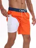 Shorts Masculino de Verão Novo Transfronteiriço, Shorts de Praia Fashion para Férias, Tamanho Grande Masculino com Forro de Seda Leite Quatro Cantos