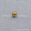 Campana maciza de latón al por mayor Campana sin sonido hecha a mano con cuentas Campana con patrón de cobre Accesorios para llaveros de joyería DIY