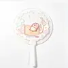Ventilador transparente personalizado, ventilador transparente de PVC unilateral personalizado, ventilador de suporte para shows de celebridades coreanas, mercadoria para suporte de fãs